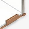 NEW TRENDY Drzwi wnękowe SMART COPPER BRUSHED 1D U 130x200 szkło czyste 8mm Active Shield 2.0 EXK-7646